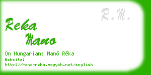 reka mano business card